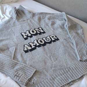 Zadig & Voltaire Gray Sweater with Bold Text